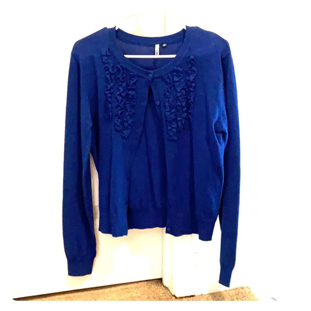 Blue cardigan